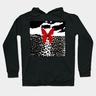 Animal Print Cheetah and butterfly Hoodie